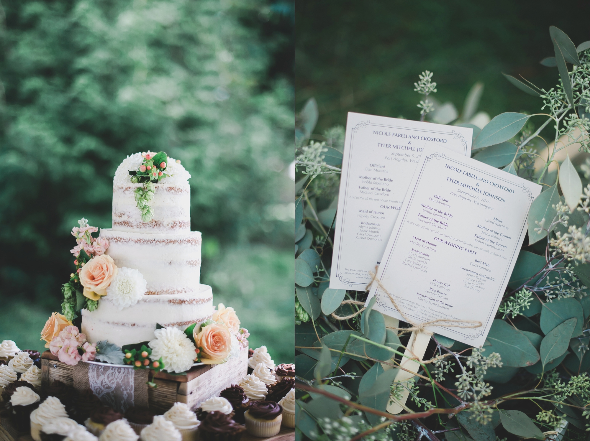 boho-forest-cake-wedding-program