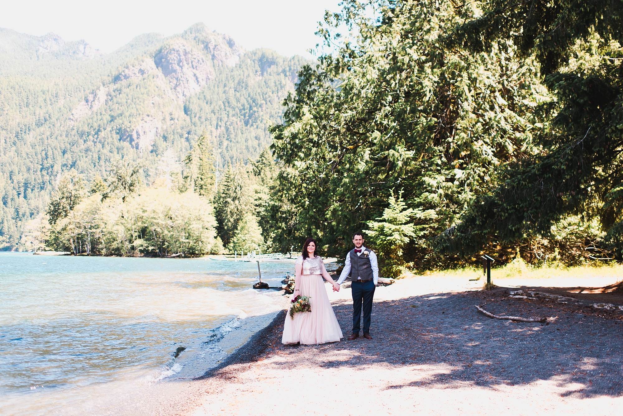 lake crescent bride and groom