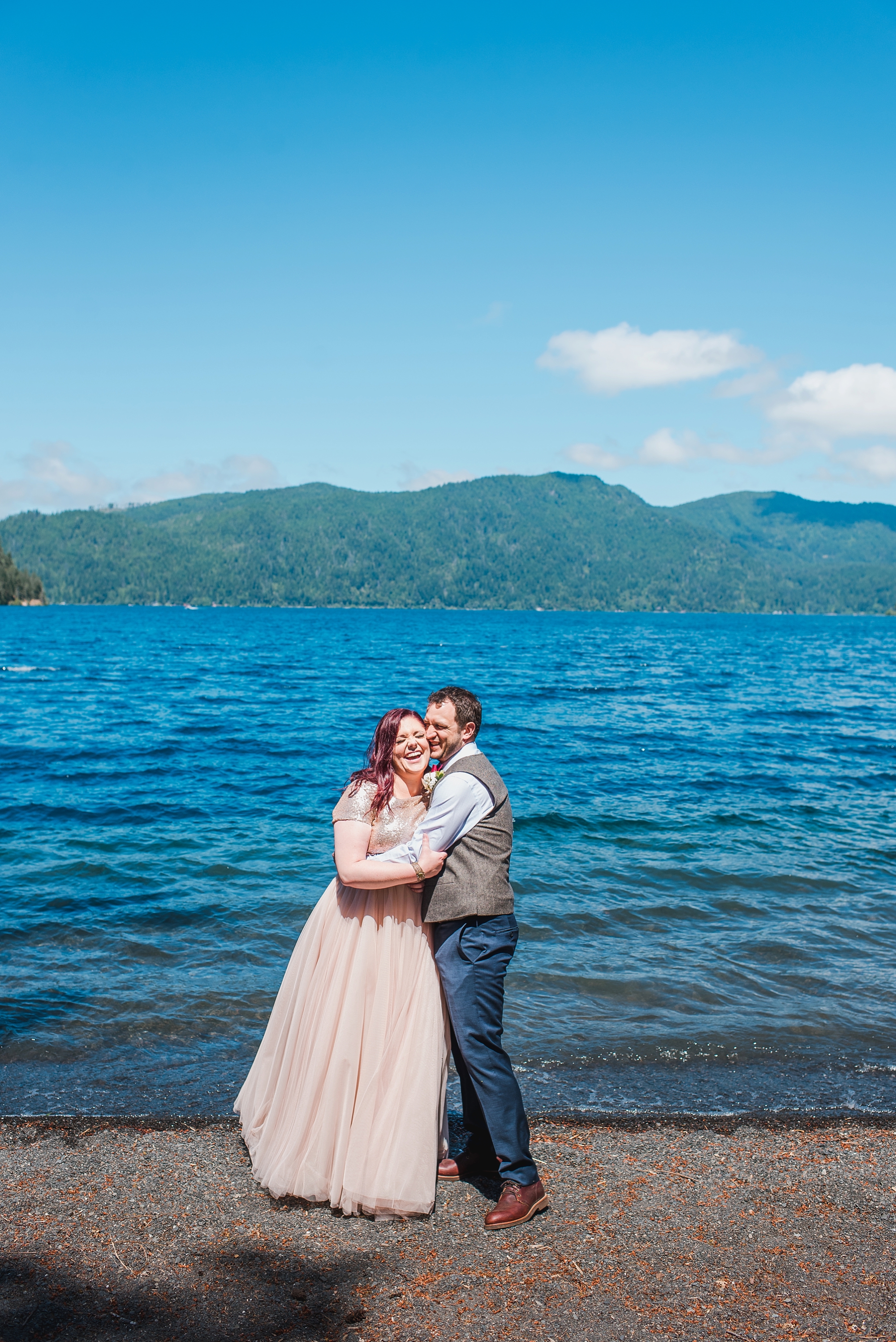 Lake crescent wedding day