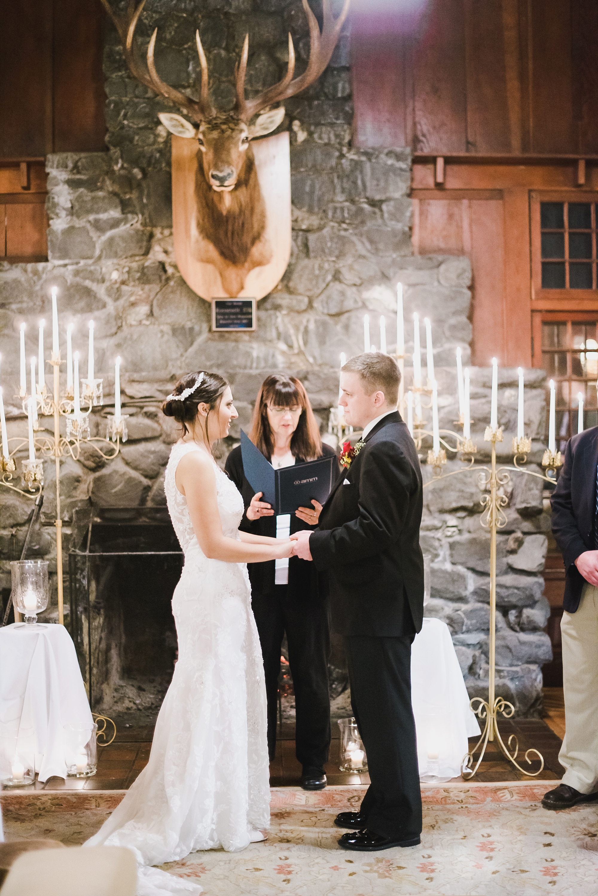 Intimate November wedding at Lake Crescent Lodge