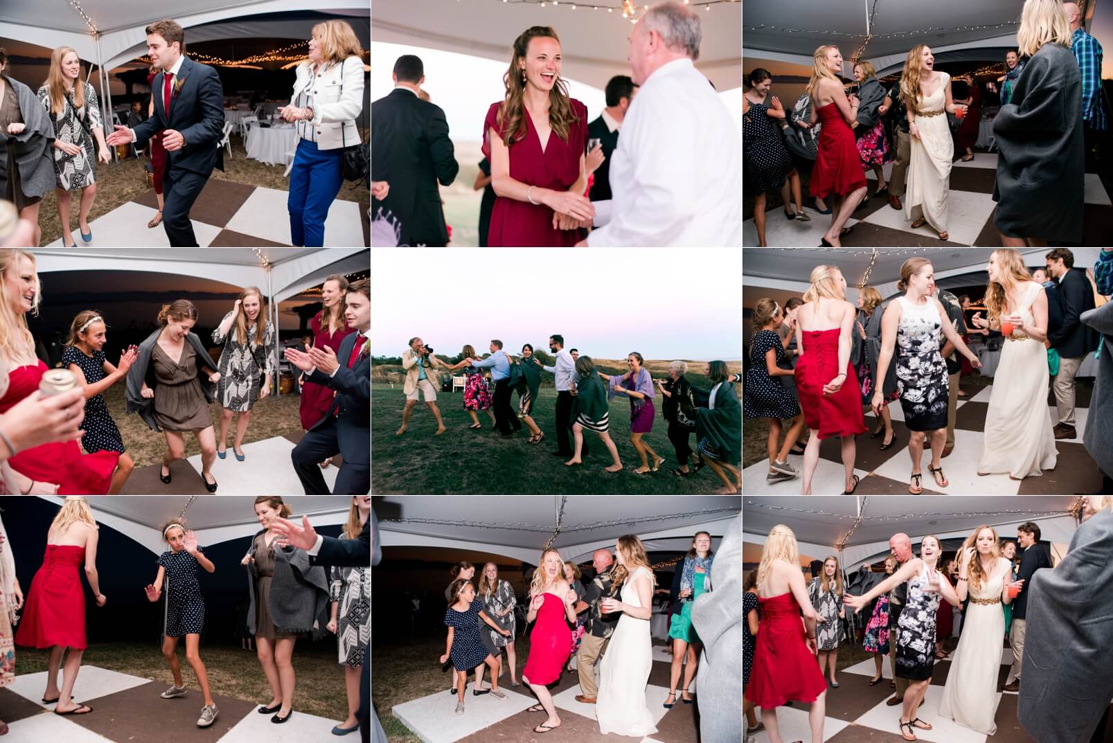 San Juan Island Wedding Guests Dancing