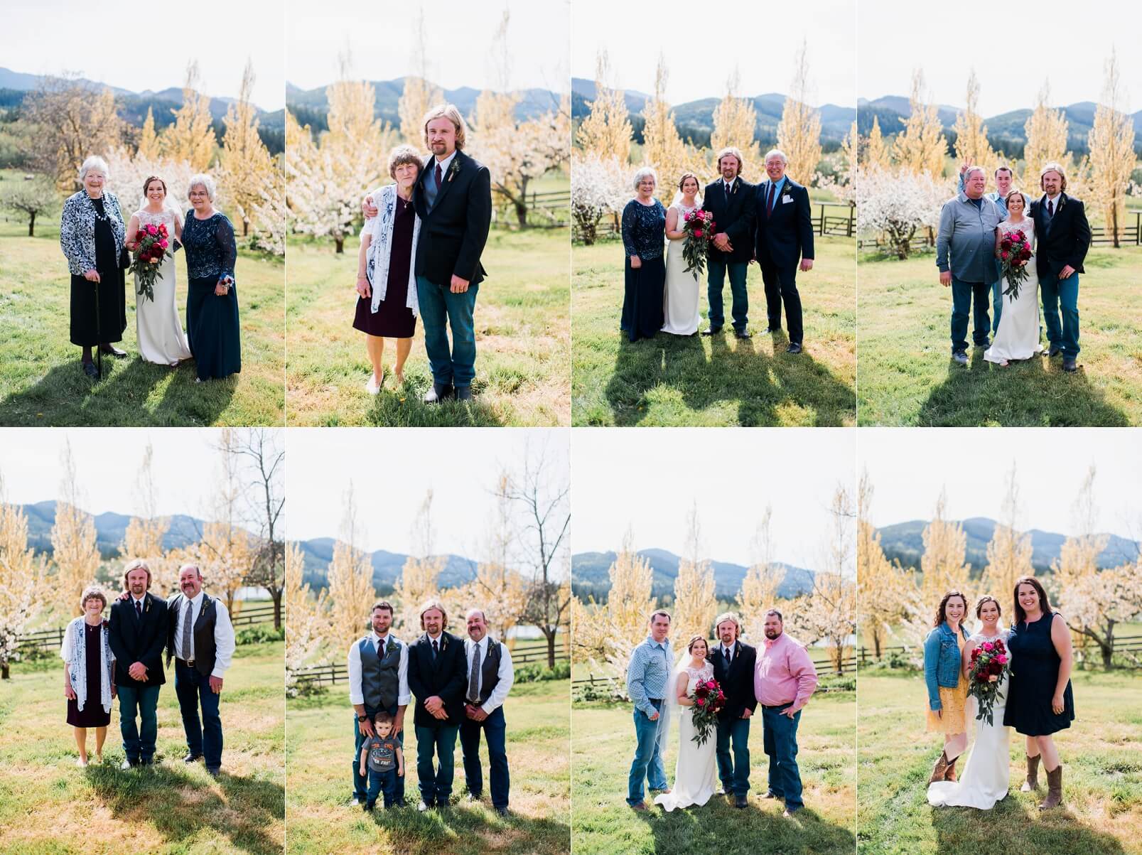 Mountain View Venue Wedding Family Portraits