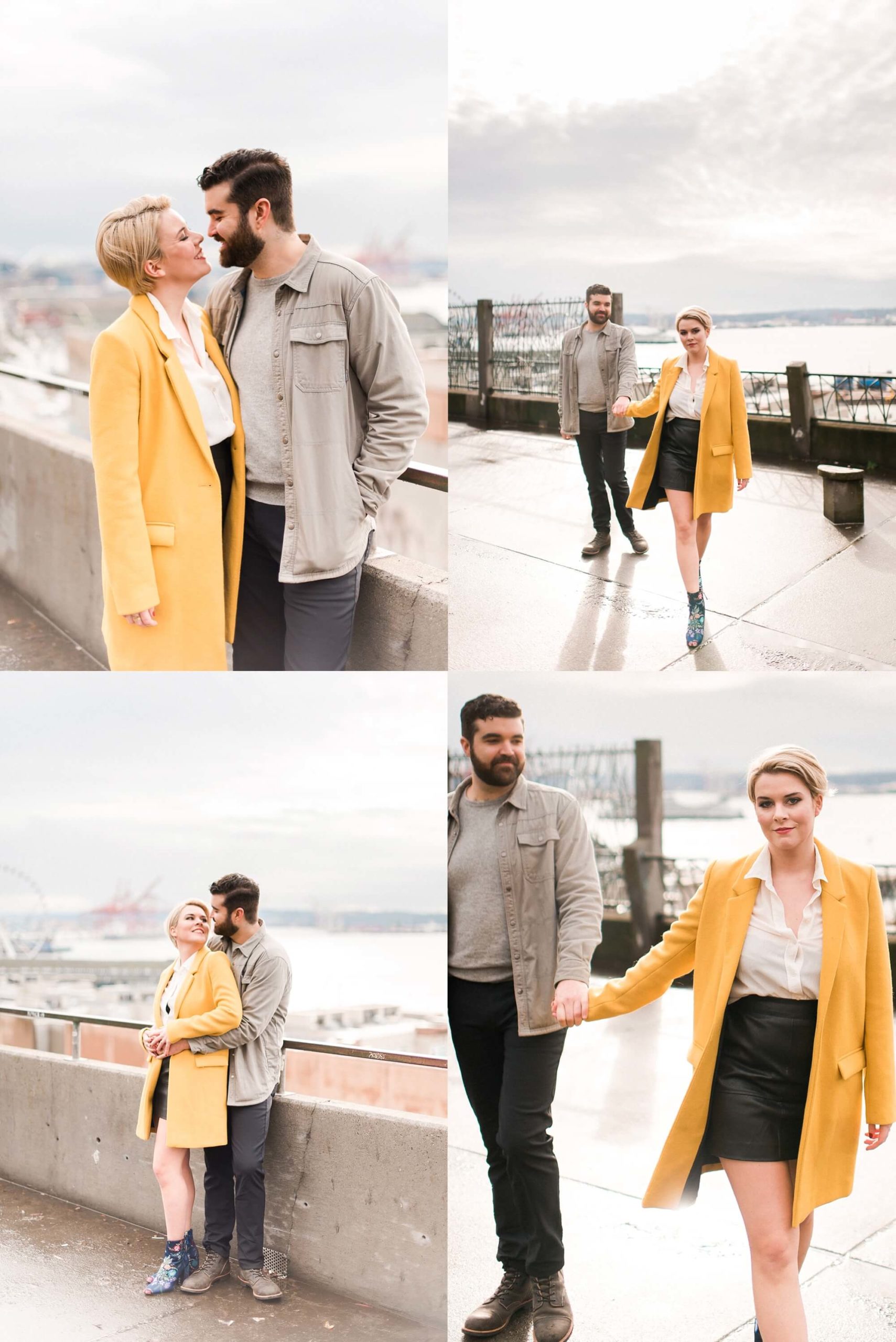 Stylish couple in downtown Seattle