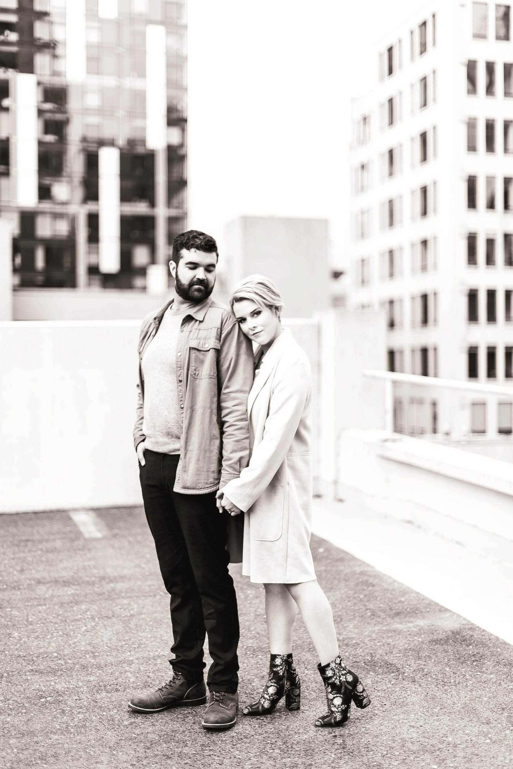 Seattle Rooftop Engagement Session