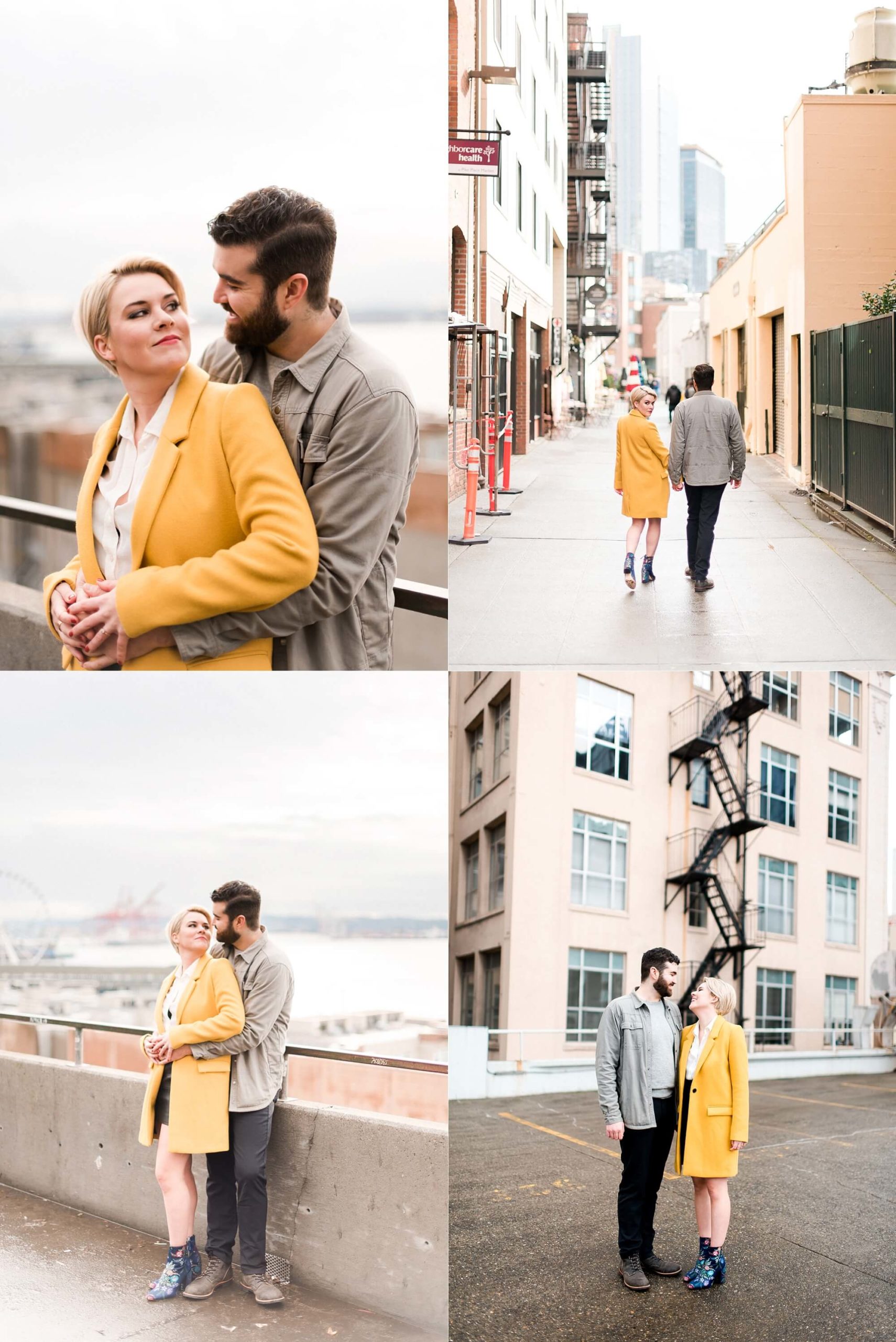 Stylish couple in downtown Seattle