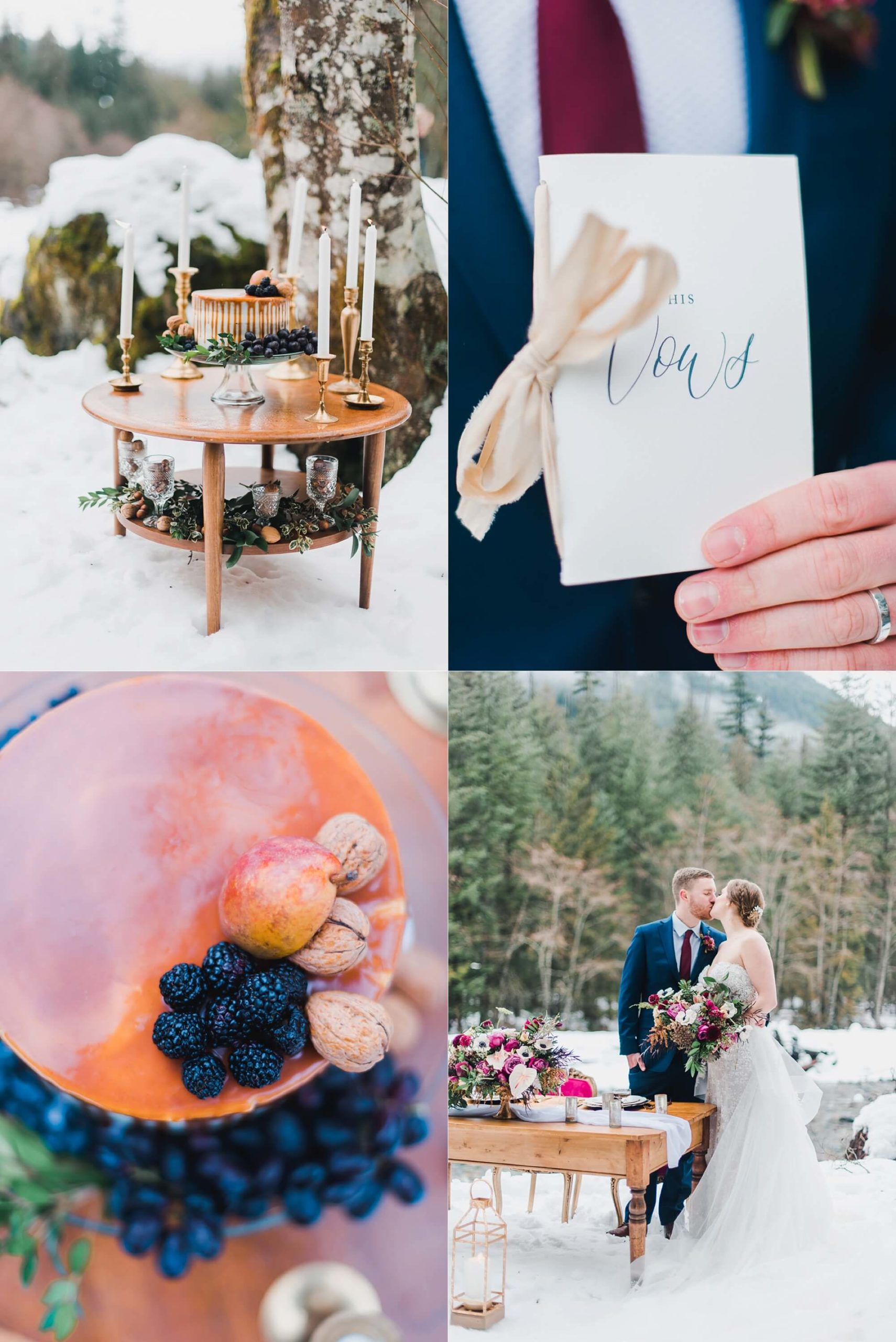 Snowy Elopement at Snoqualmie Pass