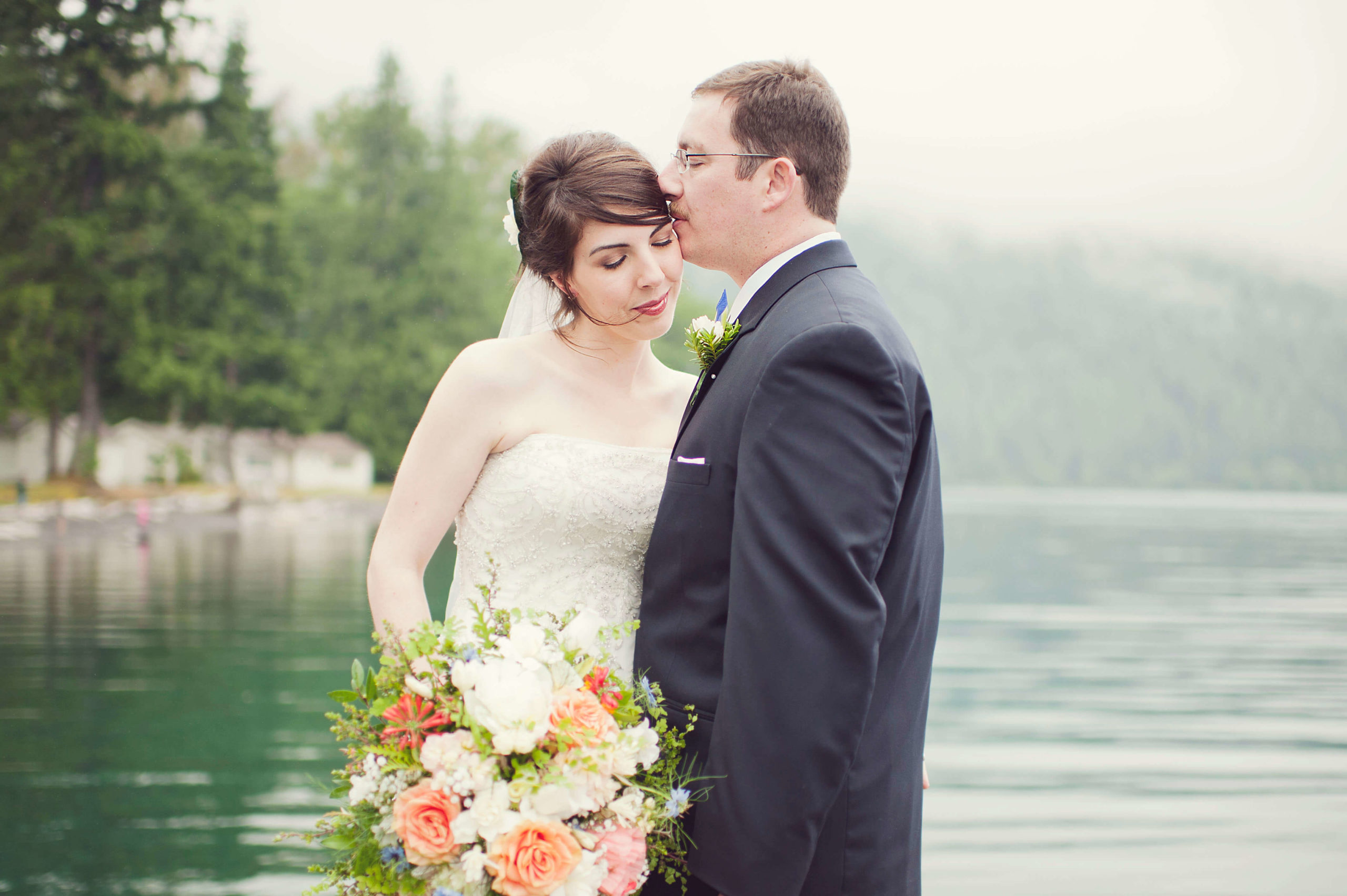 Lake crescent Bride and Groom
