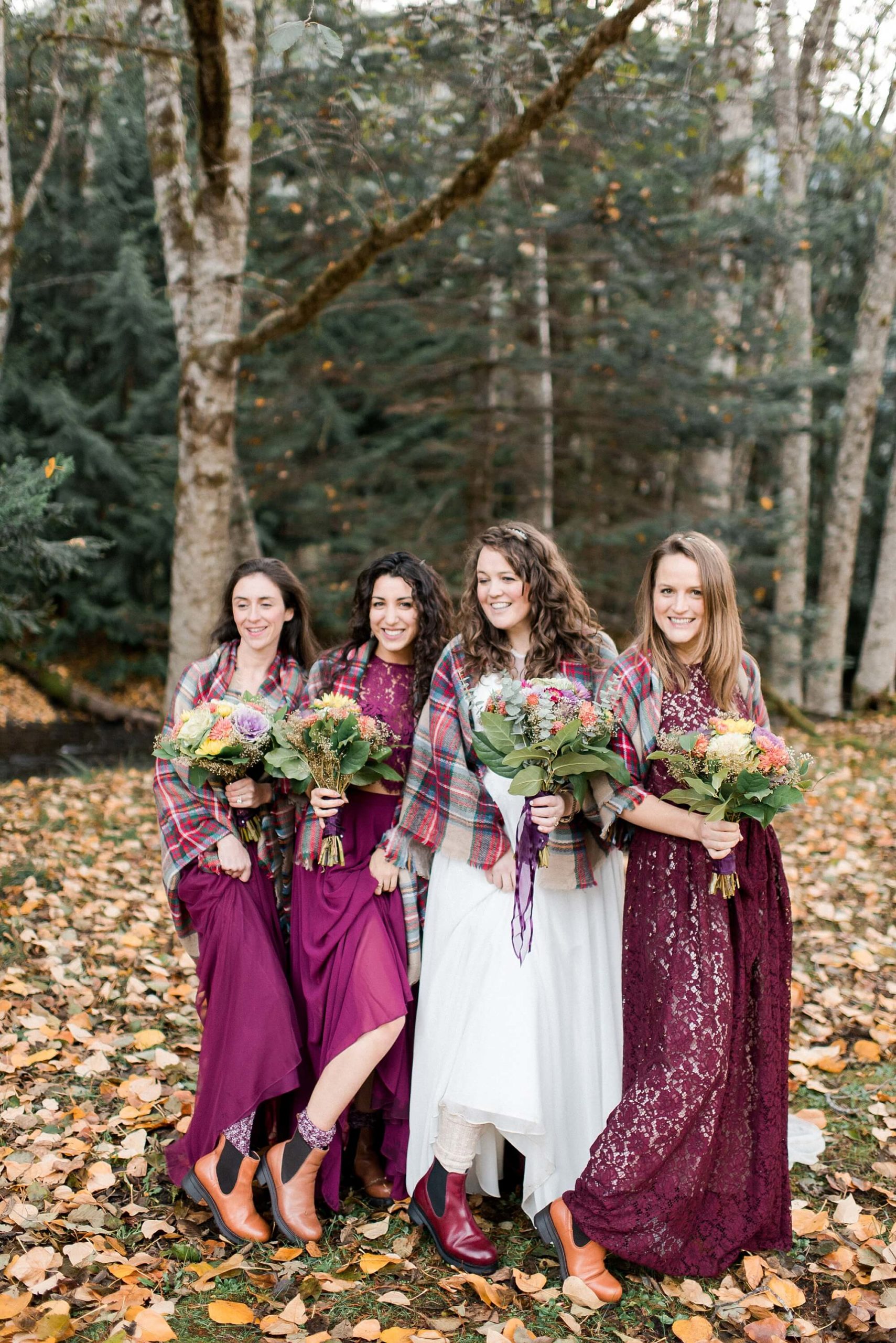 Fall Lake Crescent Bridesmaids