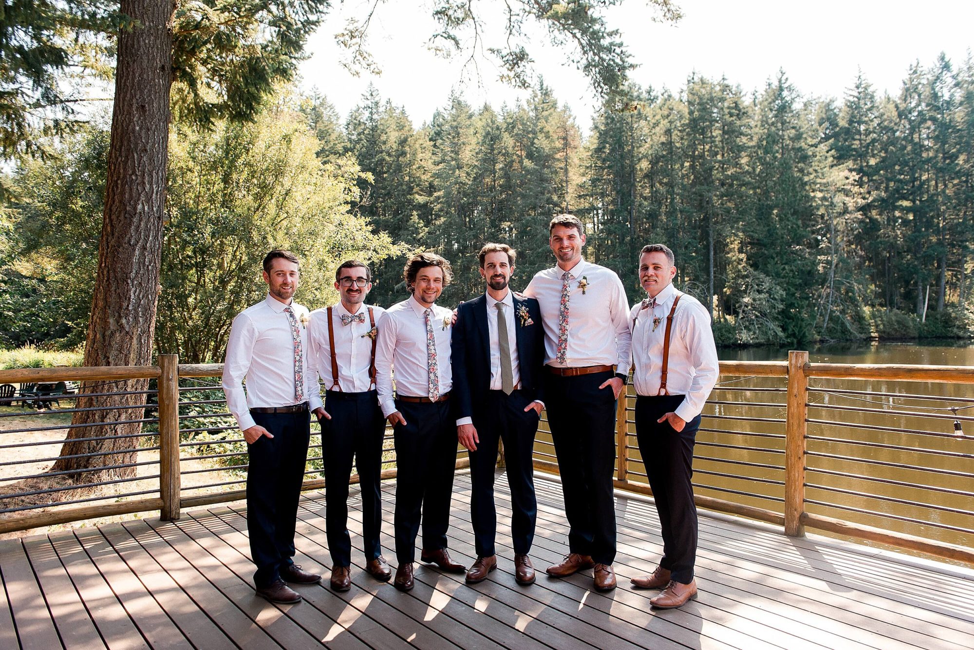groom and his groomsmen at their Lakedale Resort Wedding