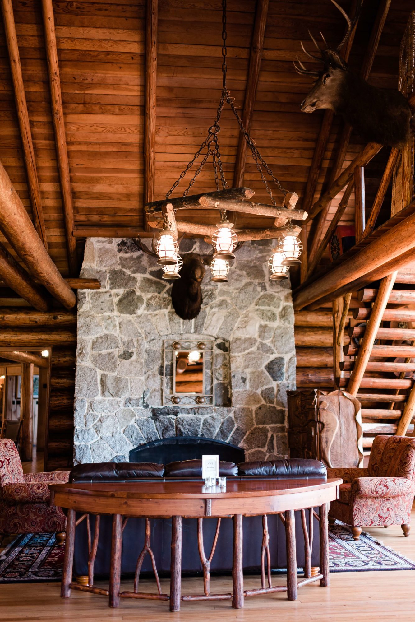 Cozy Lodge interior at Kiana Lodge