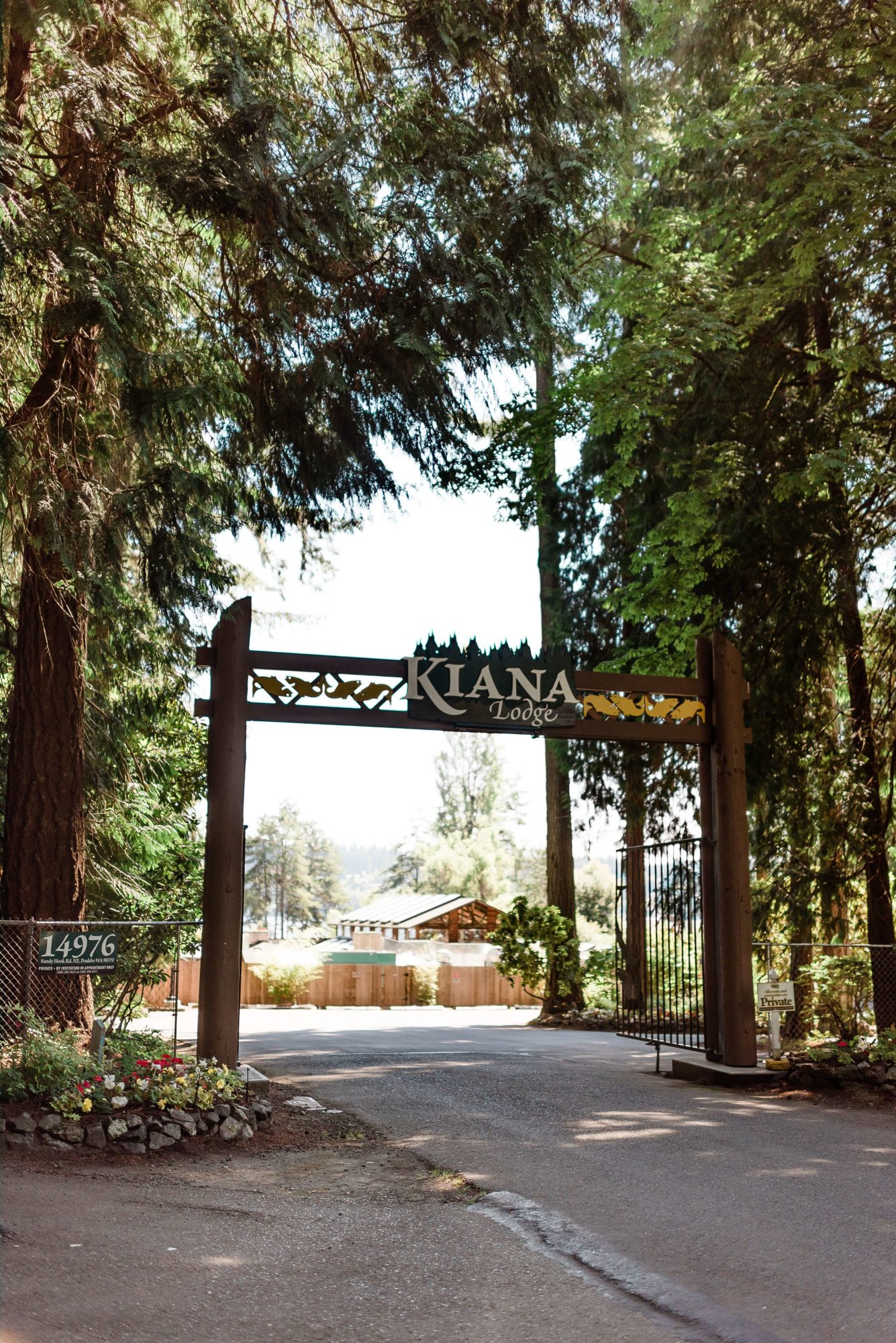 Entry sign at Kiana Lodge