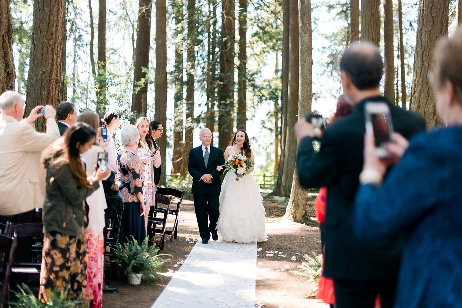 Kitsap County wedding ceremony in the forest