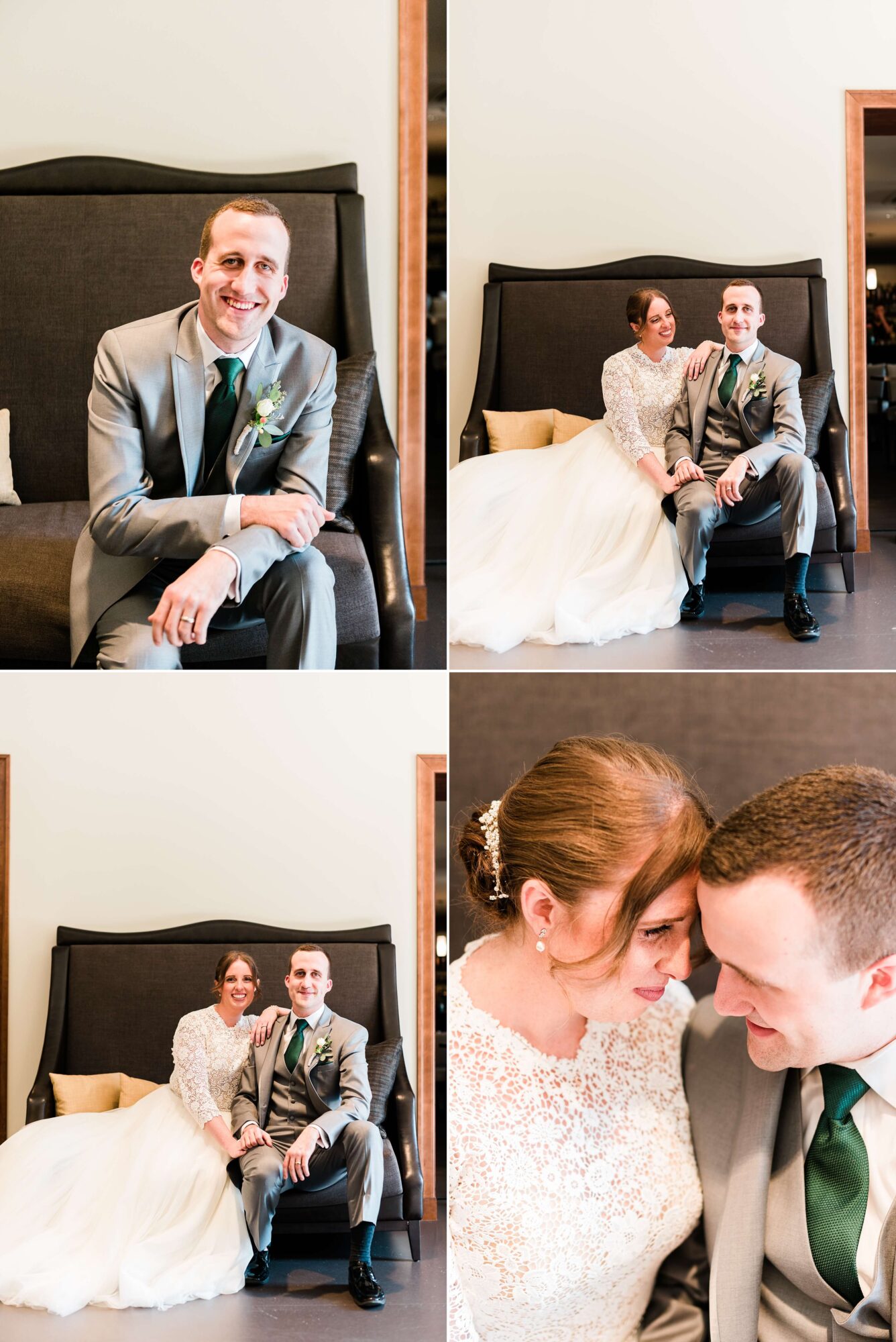 Bride and Groom portraits at the Lodge at St. Edward Park wedding