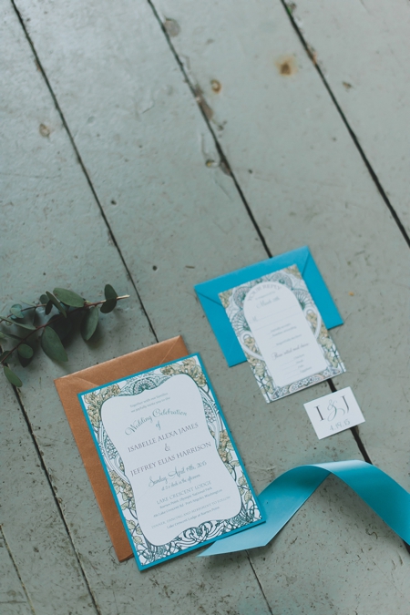 Lake Crescent Lodge Wedding Stationary by Dear Emma