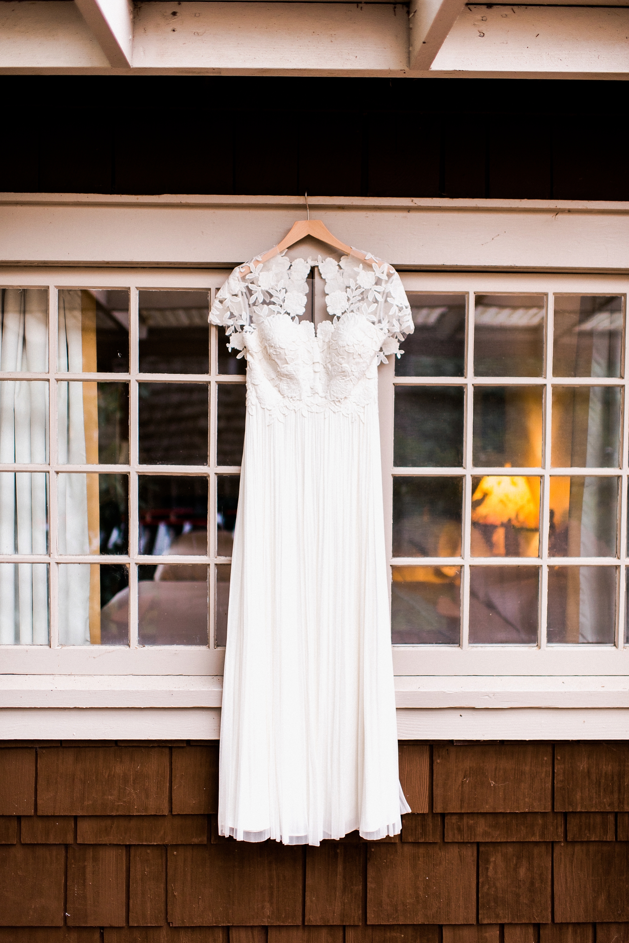 Wedding Dress at Lake Quinault Lodge