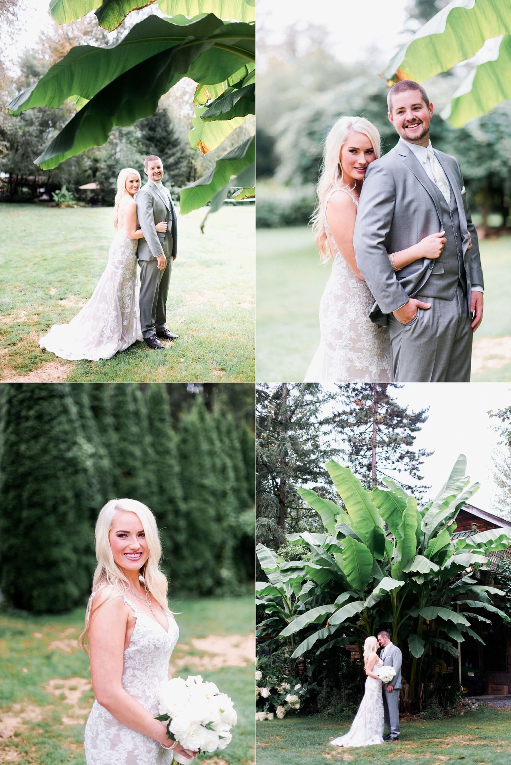 Northwest wedding with tropical details