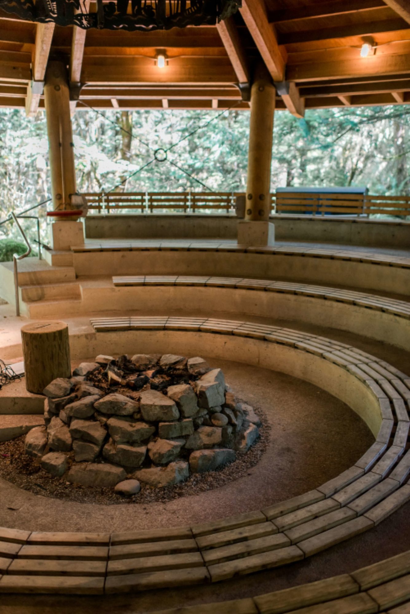 fire pit at the Islandwood wedding venue