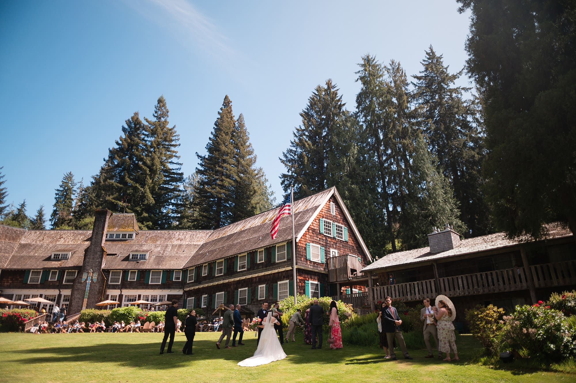 Wedding celebration at Lake Quinault Lodge